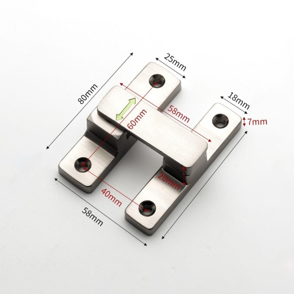 Chốt cửa YMIFI, 90°/180° Nội thất Khóa cửa phát sáng, Không đục lỗ Hợp kim kẽm Định vị phần cứng Cửa chốt