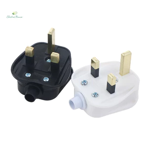 Phích Cắm Điện Có Thể Tháo Rời Loại G Trắng Đen 3 Pin UK Main Plug 13A Thiết Bị Lắp Ráp Dây Điện Cầu Chì Đầu Nối Dây mới
