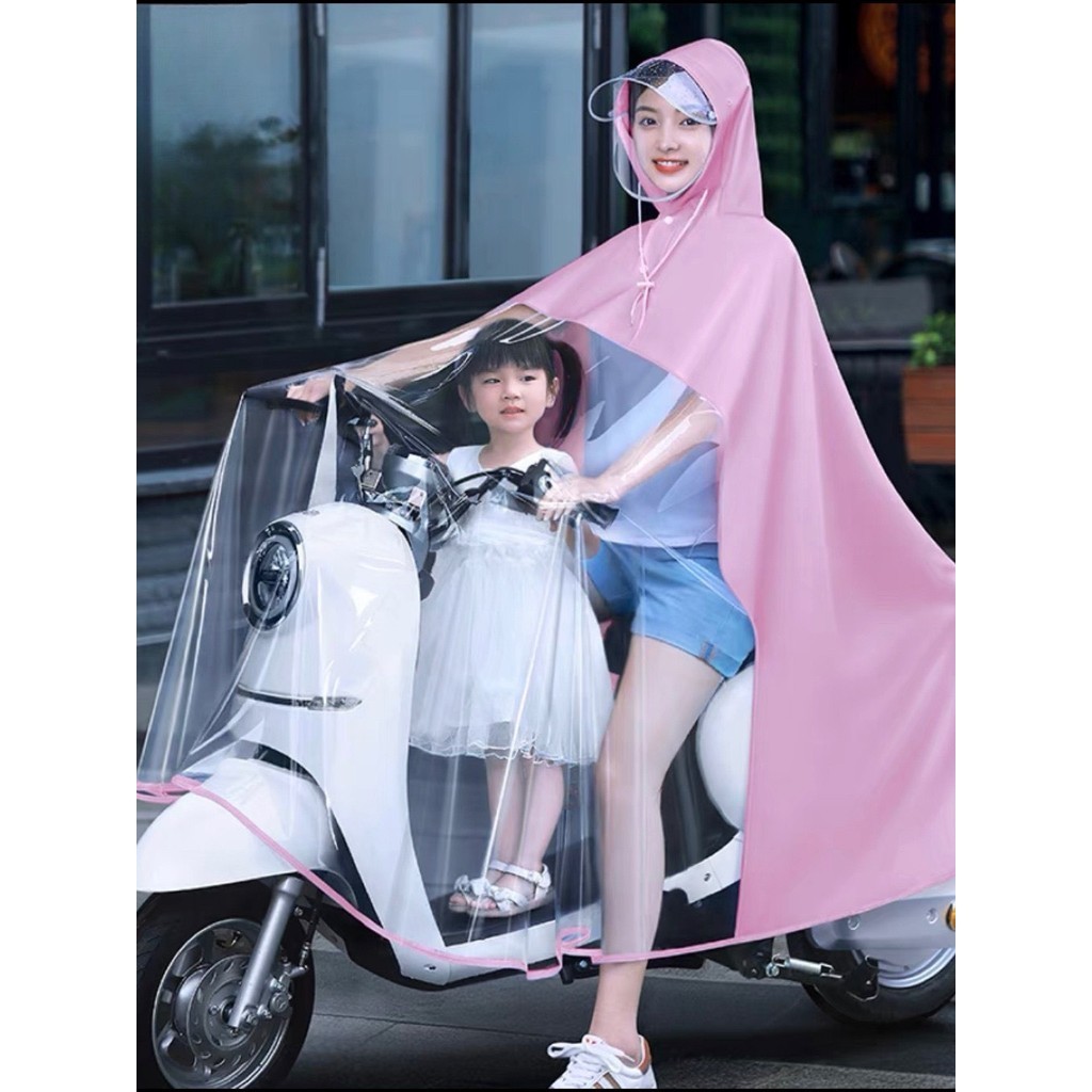 Áo mưa nam nữ cầu vòng siêu dẻo cao cấp 1 đầu có kính che mặt kiểu cánh dơi [HOT TREND]