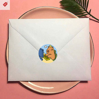 Alik 500 Cái / cuộn Hoạt Hình Đáng Yêu Capybara Động Vật Miếng Dán Phần Thưởng Dễ Thương Miếng Dán Notebook Vali Laptop Dán Decal VN