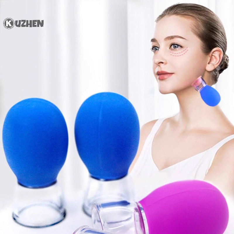 Kuzhen 1 Chiếc Silicon Tự Nhiên Cupping Massage Cho Cơ Thể Fac Cổ Massage Mắt Chân Không Chăm Sóc Da Mặt Chống Lão Hóa Làm Đẹp Dụng Cụ HOT