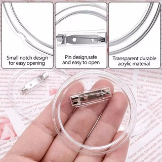Risedot 20 Chiếc Huy Hiệu Nút DIY, Huy Hiệu Acrylic Trang Sức Nghệ Thuật Trong Suốt Cao Cấp, Tranh DIY Handmade Acrylic Nút Pin