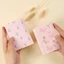 Ví đựng tiền xu BORAGETE, Ví nữ màu hồng nơ hoa, Túi Photocard da PU nhiều thẻ ngọt ngào Du lịch