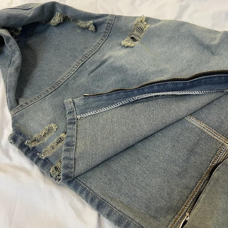 Áo khoác jean nữ croptop rách phong cách cá tính trẻ trung năng động mặc đi chơi đi học đi làm- AK015 Denim Jacket Women