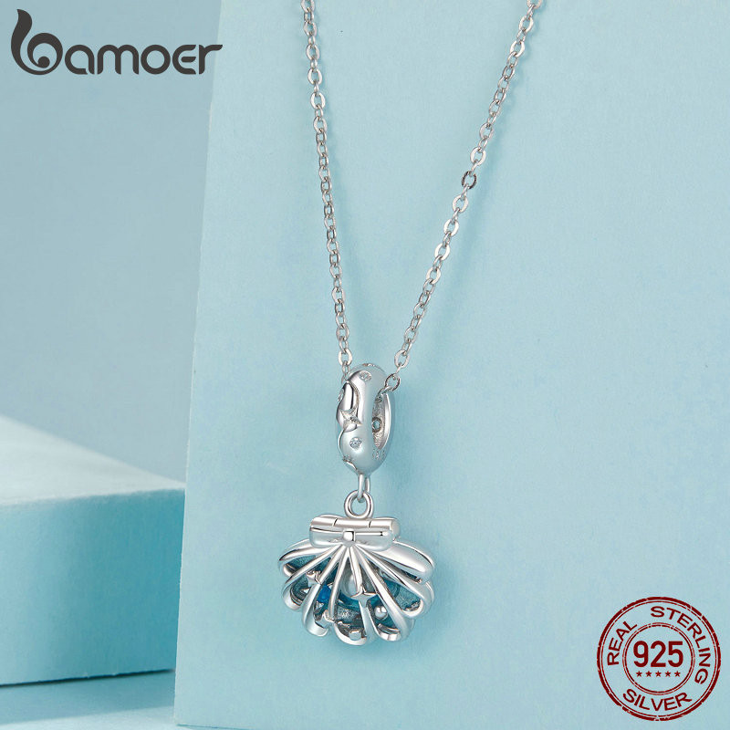Phụ kiện mặt dây chuyền thiết kế vỏ quyến rũ Bamoer 925 Sterling Sliver cho vòng tay