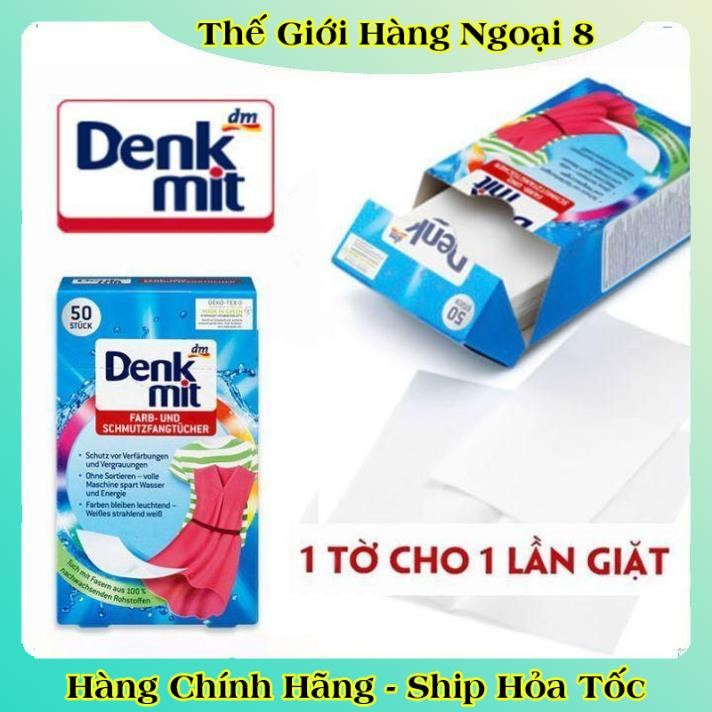[auth] Giấy hút màu và chống phai màu quần áo DENKMIT 24 tờ- Nội địa Đức Đủ Bill [Hot]