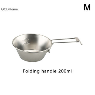 Gcdhome 30 / 200 / 400ml Thép không gỉ 304 Sierra Cup Bộ đồ ăn ngoài trời để cắm trại và dã ngoại Bát súp có thể xếp chồng lên nhau HOT
