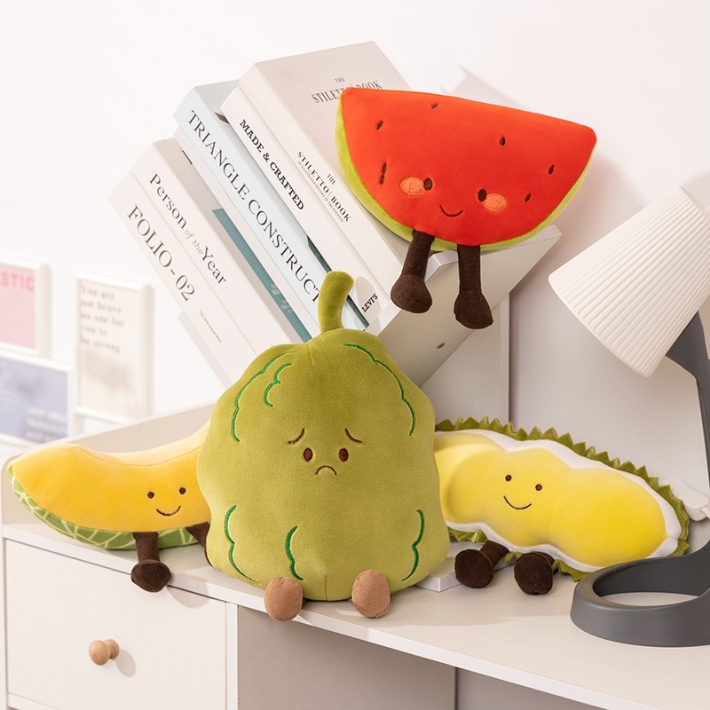 Rytanda sầu riêng, Cantaloupe, Dưa hấu, Đồ chơi nhồi bông trái cây dễ thương Bầu đắng, Gối, Búp bê rau củ, Gối cho trẻ em, Bạn gái, Quà tặng sinh nhật, Quà tặng Giáng sinh