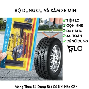 Bộ Dụng Cụ Vá Xăm Xe Không Ruột Mini Chuyên Dụng Cho Xe Hơi Xe Ô Tô Xe Máy, Vá Lụi, Vá Rút Bánh Không Săm Khẩn Cấp FE123