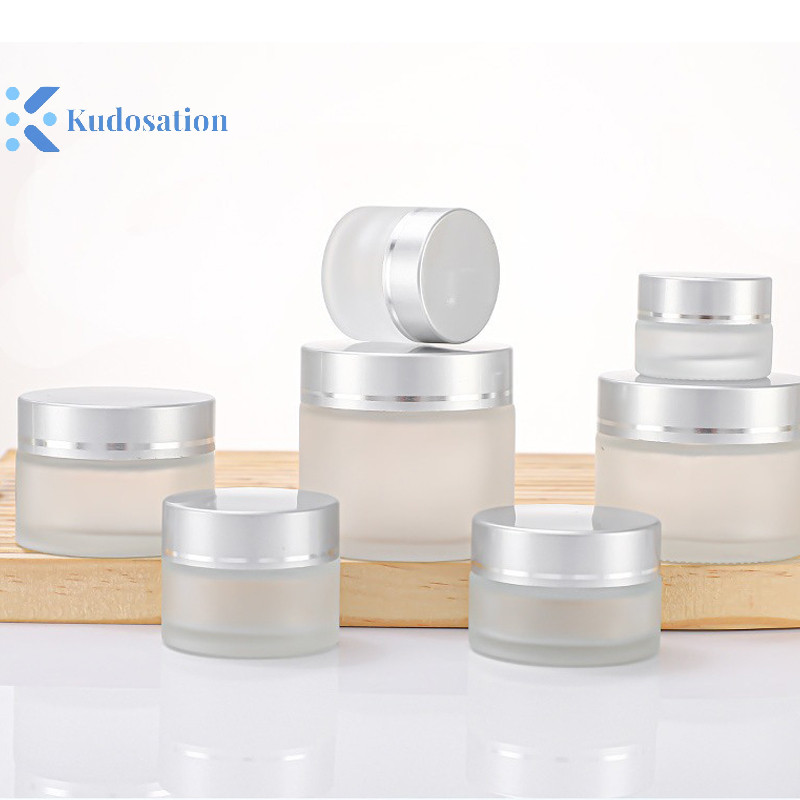 Kudosation 1 CÁI10 / 20 / 30ml Lọ Thủy Tinh Chăm Sóc Da Kem Mắt Lọ Lotion Pot Refillable Chai Trang Điểm Phấn Mắt Bảo Quản Hộp Đựng Mỹ Phẩm