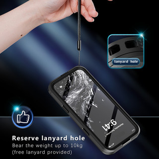ốp lưng 17Pro Max chống nước IP68 Waterproof Phone Case For iPhone 16 Pro Max 16 Plus 15 14 13 Pro Full Protection Underwater Swimming Diving Phone Cover