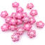 Hạt Thời Trang 10 Chiếc Phụ Kiện Trang Sức Hoa UV Mạ Dazzle 16 Mm Acrylic Hai Màu DIY Vòng Tay Vòng Cổ Chất Liệu Đính Hạt