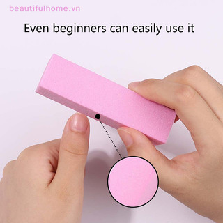 [Beautifulhome] 5 / 10 Cái Tập tin chà nhám đánh bóng màu hồng Chăm sóc móng tay Bọt biển Nail Art Pad Grindig Đánh bóng không làm tổn thương Dụng cụ nghệ thuật Móng tay nghệ thuật [làm đẹp]
