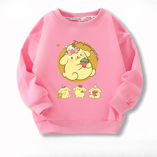 2024 Thời Trang Pompompurin Casual Trẻ Em Cổ Tròn Áo Thu Đông Top