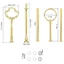 Giá đỡ bánh TOPTOOLCX, Giá đỡ đĩa bánh 2 tầng 3 tầng, Khay xếp tầng bằng hợp kim kẽm Phần cứng Tiệc cưới
