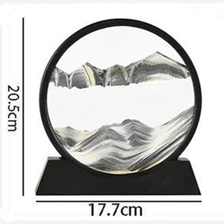 PWSSEND Tranh cát chảy, Trang trí thủ công Thủy tinh Nhựa di chuyển Cát nghệ thuật Hình ảnh, 6 màu Trang trí nội thất văn phòng