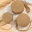 Túi Rơm AWNGD, Túi Xách Ống Hút Tròn Handmade, Ví Đựng Tiền Xu Dệt Ống Hút Túi Đeo Vai Nữ Cô Gái