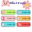 120 STICKER Cute IN TÊN BÉ dán đồ dùng học tập SIÊU DỄ THƯƠNG