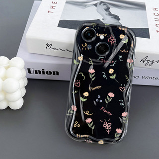 Ốp Điện Thoại Sóng Dễ Thương YBD Cho ITEL A50C Tecno Spark Go 1 1S Go 2025 Pop 9 4G KL4h Hoa Tươi Nhỏ Và Họa Tiết Chó Nhỏ Dễ Thương Chất Liệu Silicon Vỏ Mềm