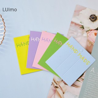 Luimo 50 Chiếc Dễ Thương Nhiều Màu Sắc Tông Trang Sức Bao Bì Túi Thẻ Giấy Kẹp Tóc Trang Sức Hiển Thị Thẻ DIY Phụ Kiện Tóc Bao Bì Thẻ SBS