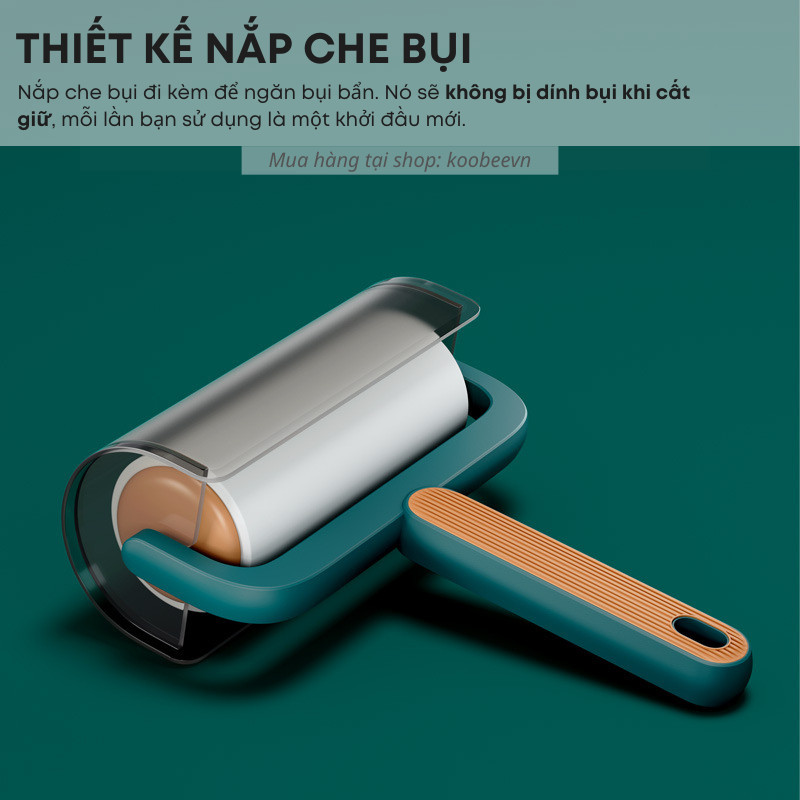 Cây Lăn Bụi KOOBEE Làm Sạch Quần Áo, Ga Giường, Sofa, Lông Chó Mèo, Cuộn 60 Lần Xé | 159