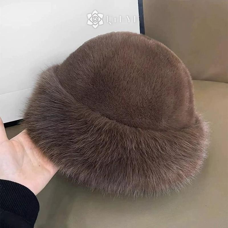 Qrhyk Thu Đông Nữ Thời Trang Mũ Nón Mũ Mông Cổ Mũ Không Vành Sang Trọng Lông Tơ Trượt Tuyết Cưỡi Mũ Ấm Mới
