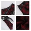 Pealike Nữ Gothic Eo Tầng Xếp Ly Một Dòng Váy Mini Thẩm Mỹ Plaids In Váy Bất Đối Xứng Có Khoen Bel