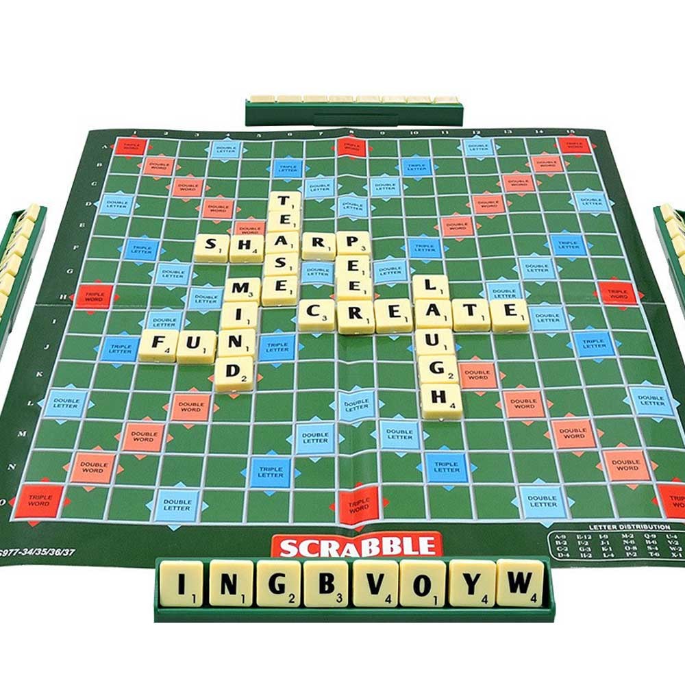 Scrabble Word Matching Board Game Letter Card Game Educational Spelling Toy