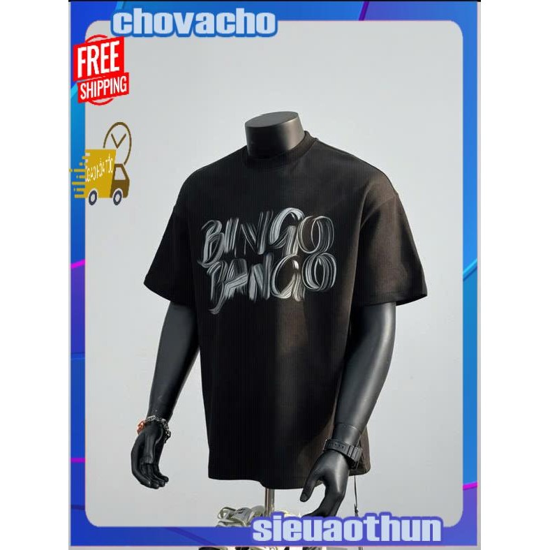 Áo thun Stee Cổ tròn BINGO BANGO Localbrand ICVCVNI Unisex Cotton