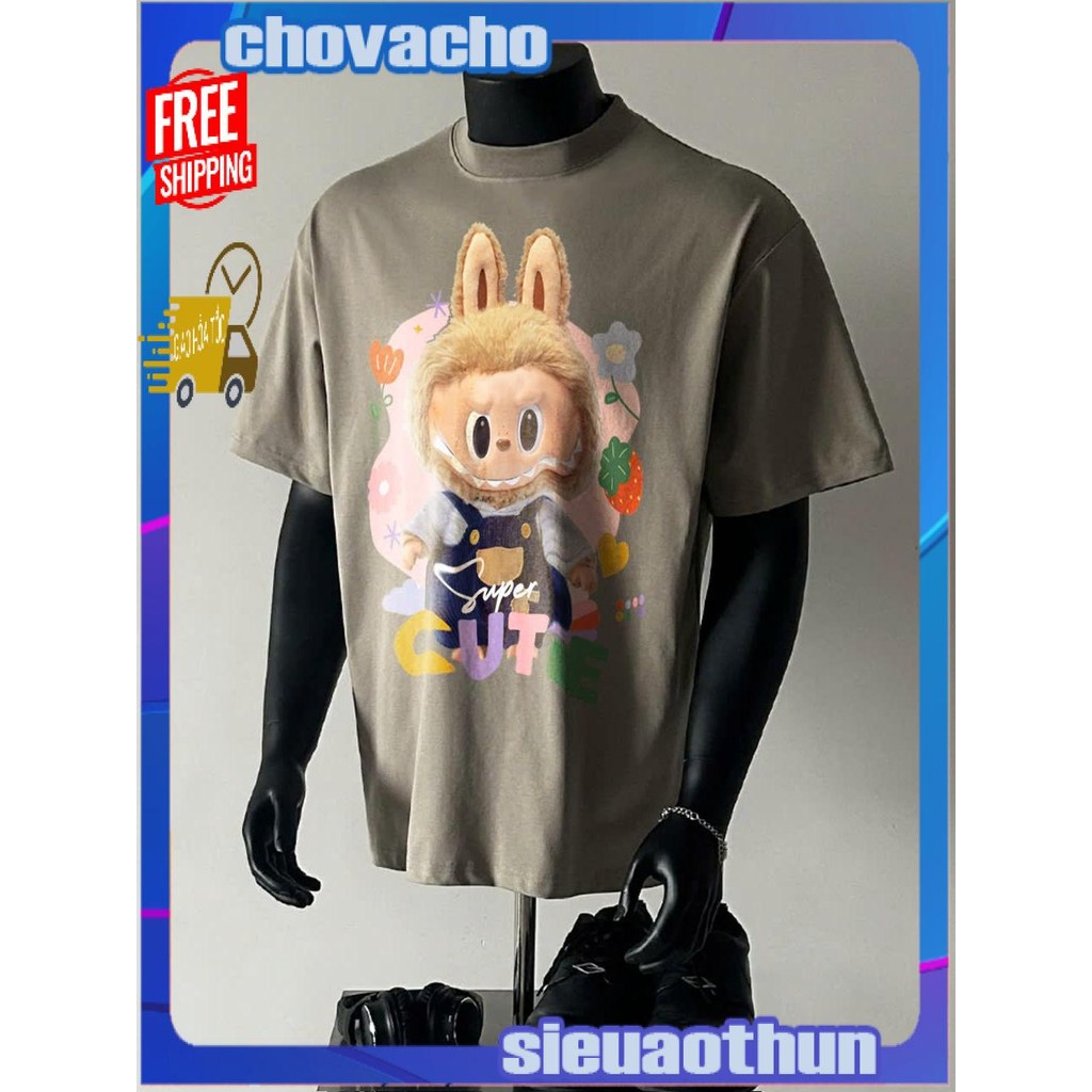 Áo thun Stee Cổ tròn LABUBU 03 Localbrand ICVCVNI Unisex