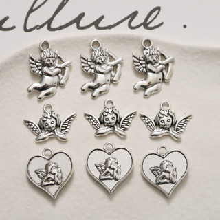 Hợp Kim Bạc Cổ Có Treo Thiên Thần Nhỏ Cupid Tình Yêu Tự Làm Bông Tai Nữ Mũ Vỏ Điện Thoại Chất Liệu Bán Buôn
