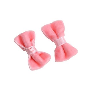 Kẹp tóc nơ màu sắc mềm mại bằng vải nhung dệt tay, phụ kiện tóc, quần áo, phụ nữ, vật liệu trang sức DIY bán buôn