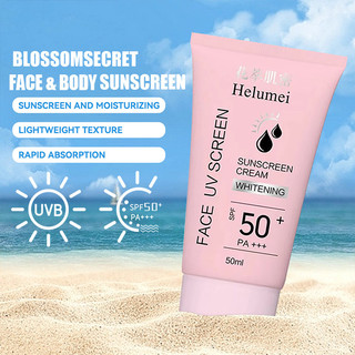 Kem chống nắng SPF50+++ Kem chống nắng làm sáng da chống thấm nước lâu trôi cho mặt và cơ thể 50ml Mọi loại da ღ Trang điểm lấp lánh cho cô gái hồng