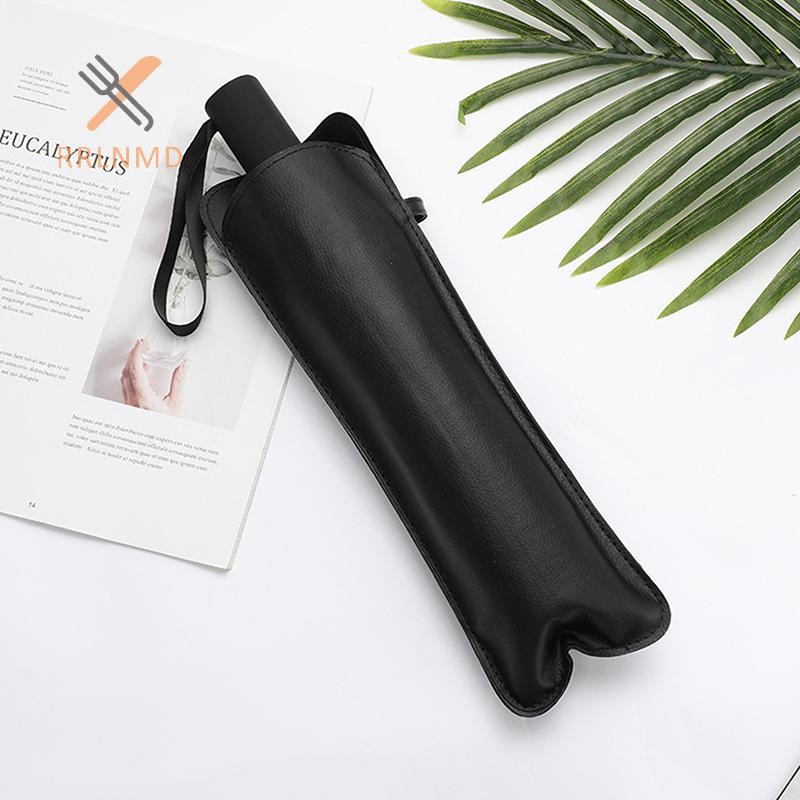 Rrlnmd Đen Da PU Ô Bao Da Di Động Ô Chống Thấm Nước Lưu Trữ Túi Ô Túi Di Động Ô Bao MỚI