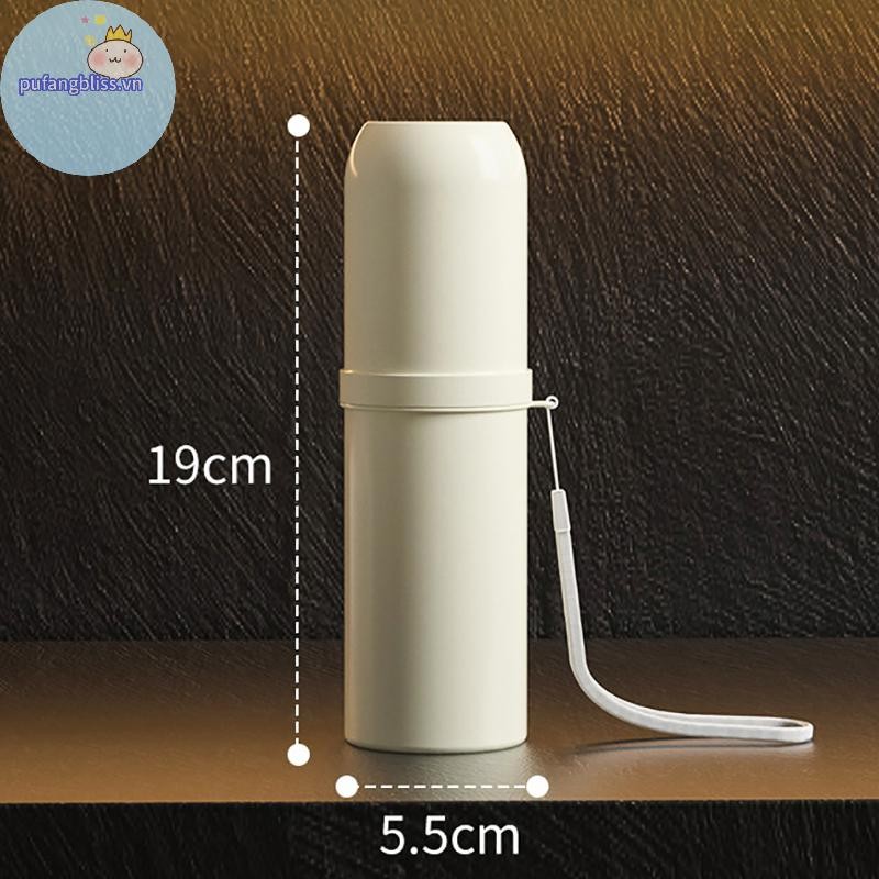 Hộp đựng bàn chải đánh răng du lịch di động đơn giản Pufangbliss Hộp đựng bàn chải đánh răng và kem đánh răng có nắp đậy VN
