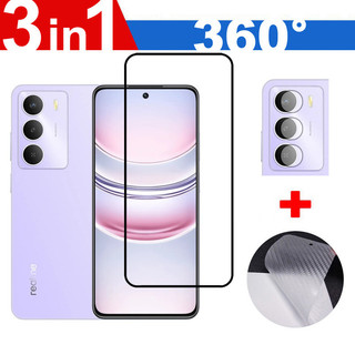 Dành Cho Realme C73 5G Kính Cường Lực Cho Realme C71 C75 C75x 4G 5G HD Bảo Vệ Màn Hình Chống Rơi Bảo Vệ Toàn Diện 3 Trong 1 Với Bảo Vệ Ống Kính Máy Ảnh + Phim Sau