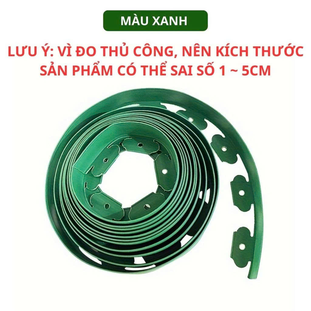 Vách Ngăn Cỏ Sân Vườn Tháp Xanh LS10 - Thanh Chắn Đất, Đá, Định Hình Cảnh Quan Chuyên Nghiệp (Cuộn 10m Kèm Đinh)