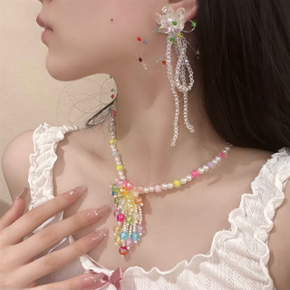 Mùa hè phong cách kỳ nghỉ - Hạt hoa cho dây chuyền và bông tai