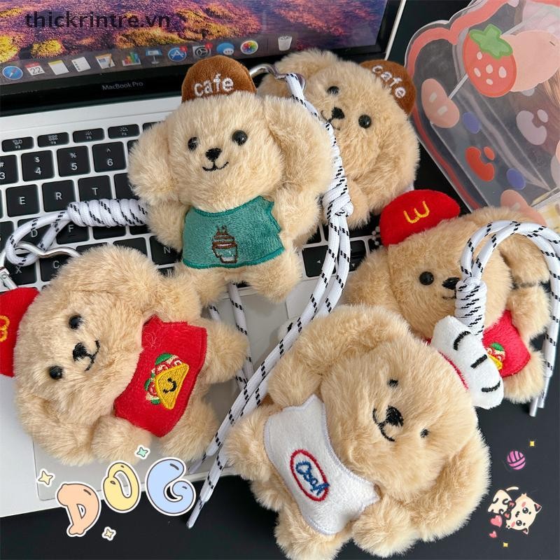 THI Hoạt Hình Sang Trọng Búp Bê Con Chó Con Mặt Dây Chuyền Búp Bê Dễ Thương Trang Trí Mặt Dây Chuyền Ba Lô Mặt Dây Chuyền Trang Trí Quà Tặng VN