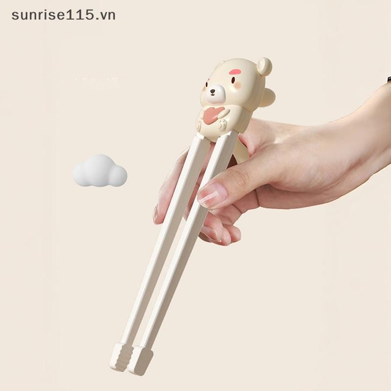 SRVN 1 Đôi Đũa Động Vật Hoạt Hình Cho Bé Trẻ Em Huấn Luyện Bộ Đồ Ăn Que Thực Phẩm Cho Trẻ Em Gấu Dễ Thương Học Tập Tiểu Học Đũa.
