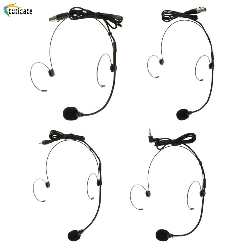 Tai nghe móc tai chuyên nghiệp / Micrô đeo đầu 3Pin Màu da 3,5mm
