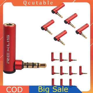 [HẤP DẪN!]1 / 5 / 10 Chiếc 90 Độ Đa Năng 3.5 Mm OMTP Sang CTIA Tai Nghe Chuyển Đổi Đầu Nối