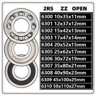 Vòng bi 6300 6301 6302 6303 6304 6305 2RS / ZZ / Vòng bi rãnh sâu mở