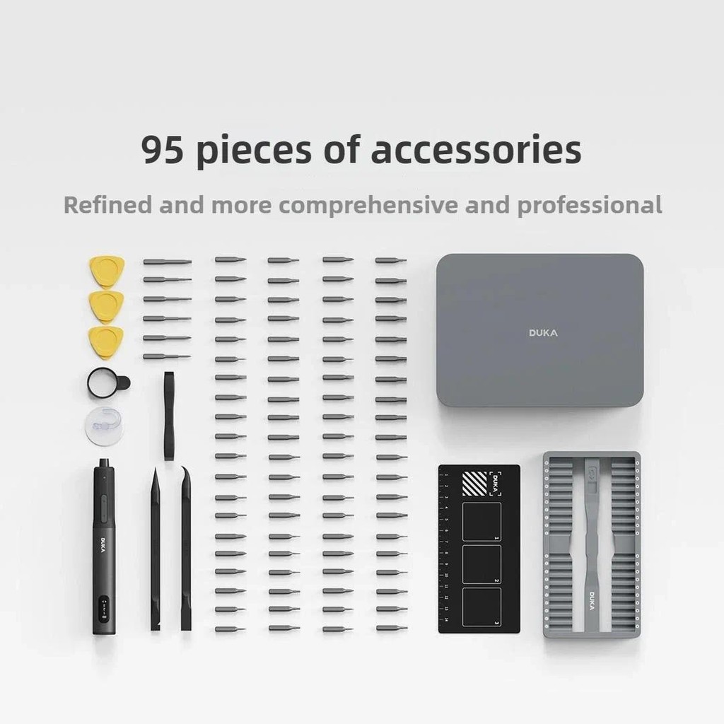 Bộ tuốc nơ vít điện DUKA Atuman E3 95 trong 1 Tua vít chính xác từ tính Bit Màn hình LCD DIY Bộ dụng cụ sửa chữa nhà cửa
