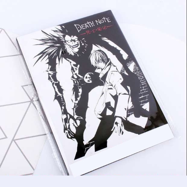 【24H】Sổ tay bìa da in họa tiết anime death note[Có hộp và tặng kèm bút lông, kẹp sách]-sổ death note/sổ da/sổ note