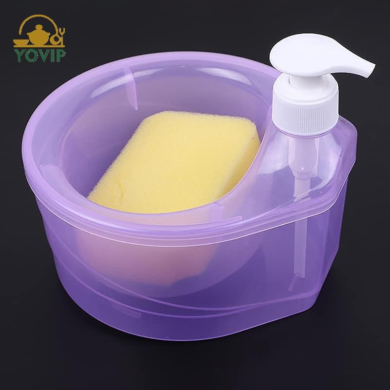 Hộp đựng xà phòng YOVIP và giá đỡ máy chà sàn Hộp đựng nước rửa chén đa chức năng 1000ml Hộp đựng xà phòng rửa chén thủ công VN
