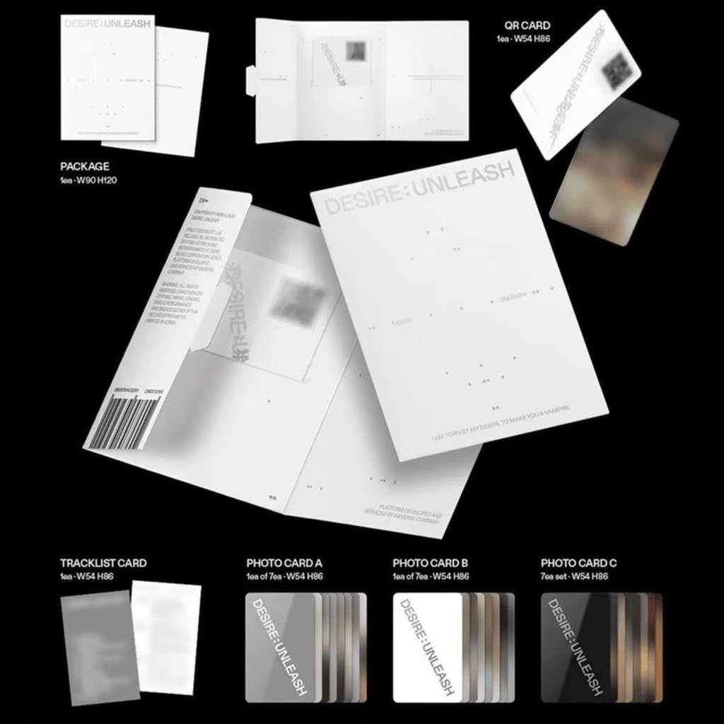Album Mini thứ 6 của Kpop Enyhpen DESIRE UNLEASH Photocards