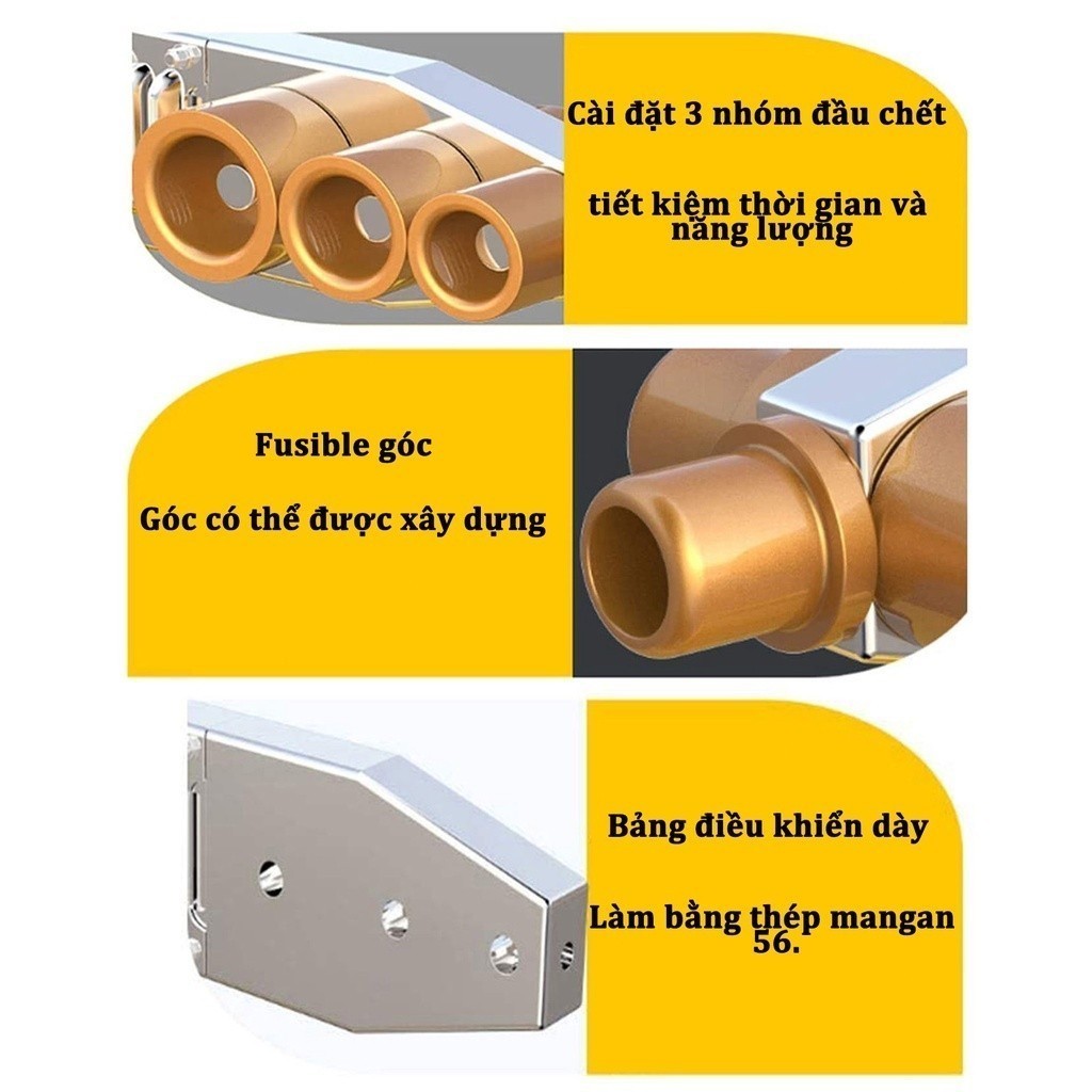 máy hàn ống nhiệt ppr 20-63 Và 20-32 - công suất 1000w làm nóng cực nhanh 6 đầu máy hàn ống 220V  Nhiệt tức thời