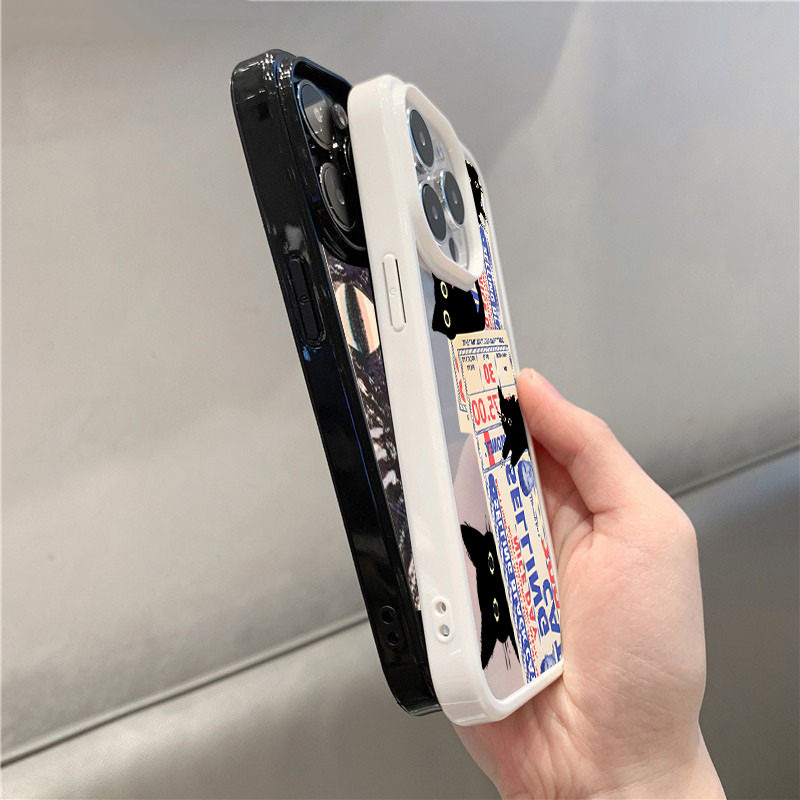 Dành Cho Samsung A06 A26 A36 A54 A05S A56 A35 A55 A15 A16 A12 A52 A34 5G A32 Graffiti Tem Mèo Silicon Trong Suốt Chống Sốc