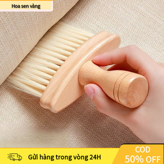 【24H】Bàn Chải Vệ Sinh Đa Năng – Lông Mềm Cán Gỗ, Dùng Cho Bàn Phím, Máy Ảnh, Nội Thất Xe Hơi